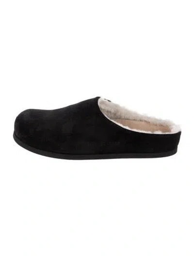 Pre-owned Common Projects Suede Mules In Black