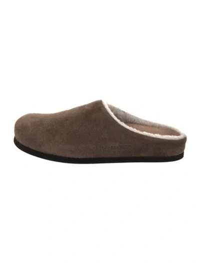 Pre-owned Common Projects Suede Mules In Brown