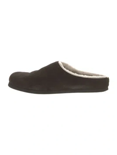 Pre-owned Common Projects Suede Mules In Brown