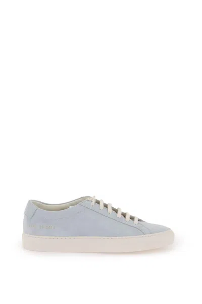 Common Projects Suede Original Achilles Sneakers In Blue
