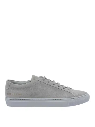 Common Projects Suede Original Achilles Sneakers In Gray