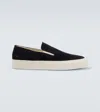 Common Projects Suede Slip-on Sneakers In Black