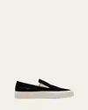 Common Projects Suede Slip-on Sneakers In Black