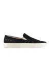 Common Projects Suede Slip-on Sneakers In Black