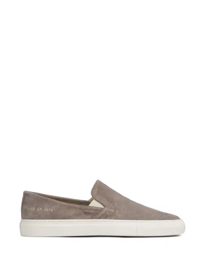 Common Projects Suede Slip-on Sneakers In Gray