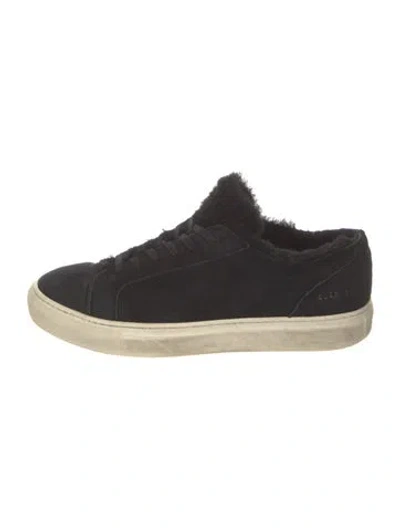 Pre-owned Common Projects Suede Sneakers In Black