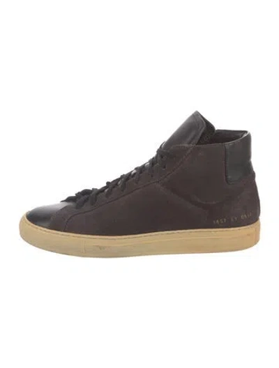 Pre-owned Common Projects Suede Sneakers In Black