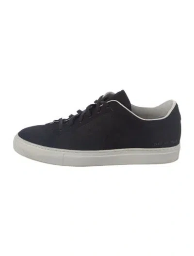 Pre-owned Common Projects Suede Sneakers In Black