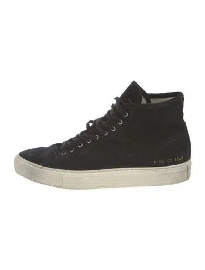 Pre-owned Common Projects Suede Sneakers In Black