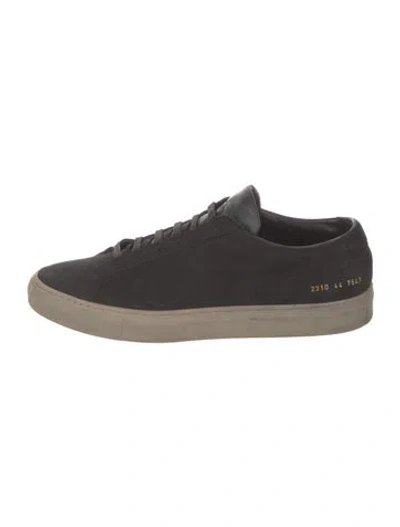 Pre-owned Common Projects Suede Sneakers In Black