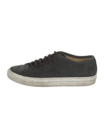 Pre-owned Common Projects Suede Sneakers In Black
