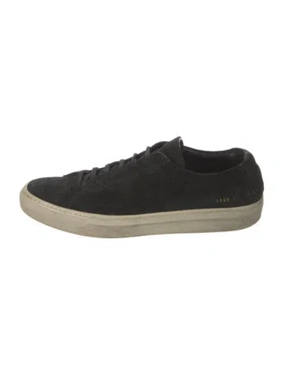 Pre-owned Common Projects Suede Sneakers In Black