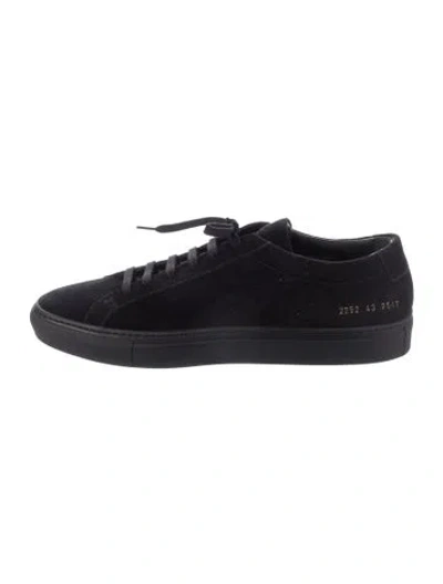 Pre-owned Common Projects Suede Sneakers In Black