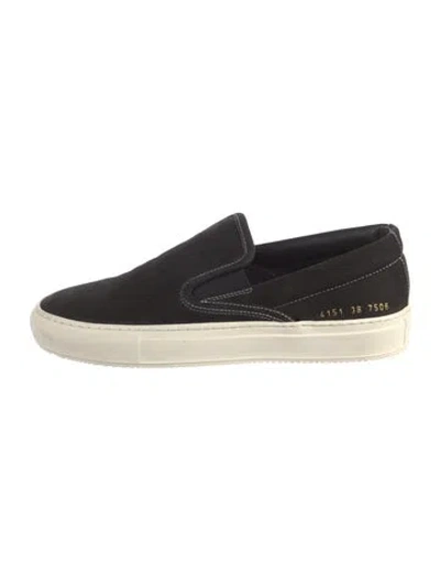 Pre-owned Common Projects Suede Sneakers In Black