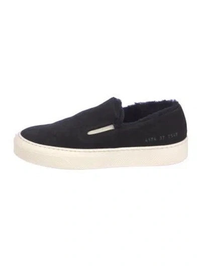 Pre-owned Common Projects Suede Sneakers In Black