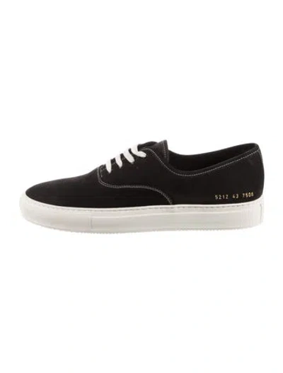 Pre-owned Common Projects Suede Sneakers In Black