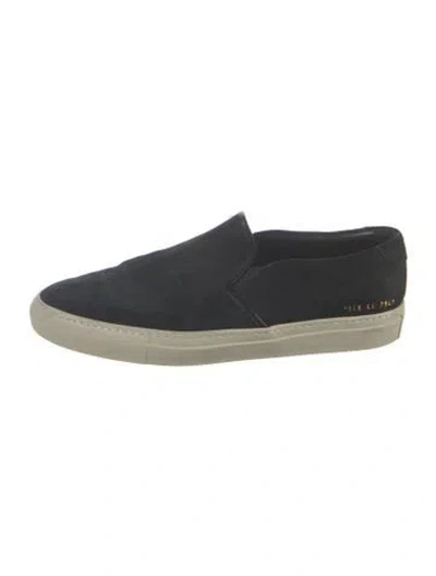 Pre-owned Common Projects Suede Sneakers In Black