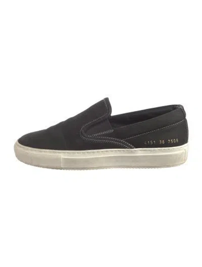 Pre-owned Common Projects Suede Sneakers In Black