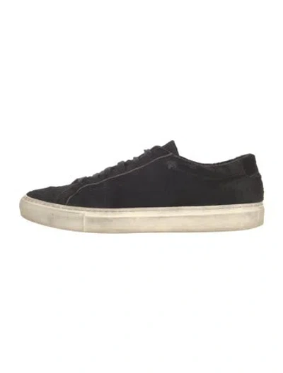 Pre-owned Common Projects Suede Sneakers In Black