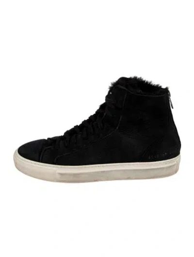 Pre-owned Common Projects Suede Sneakers In Black