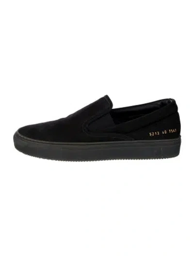Pre-owned Common Projects Suede Sneakers In Black