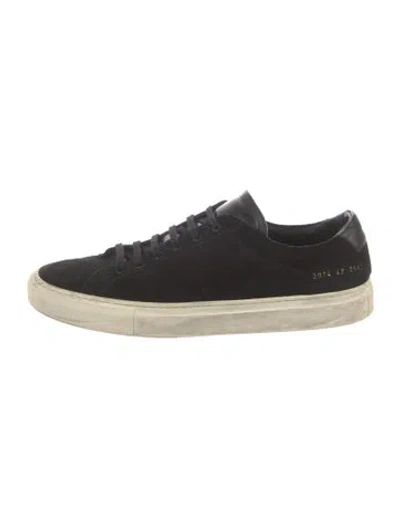Pre-owned Common Projects Suede Sneakers In Black