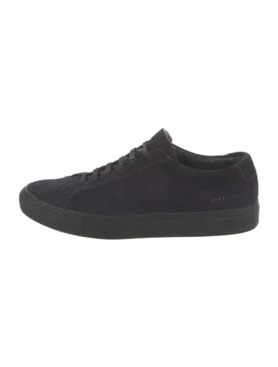 Pre-owned Common Projects Suede Sneakers In Blue