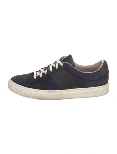 Pre-owned Common Projects Suede Sneakers In Blue