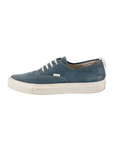 Pre-owned Common Projects Suede Sneakers In Blue