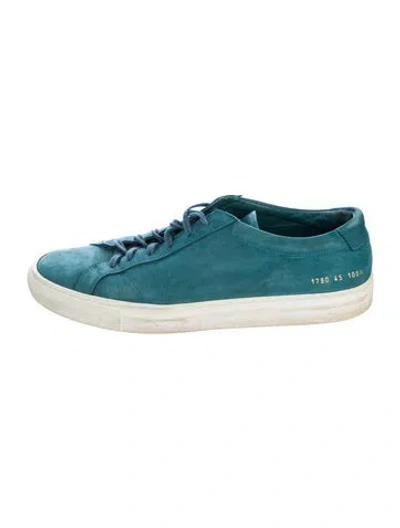 Pre-owned Common Projects Suede Sneakers In Blue