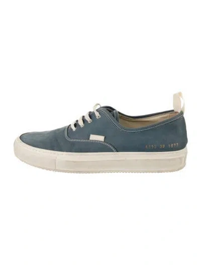 Pre-owned Common Projects Suede Sneakers In Blue
