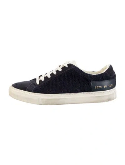 Pre-owned Common Projects Suede Sneakers In Blue
