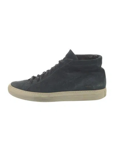 Pre-owned Common Projects Suede Sneakers In Blue