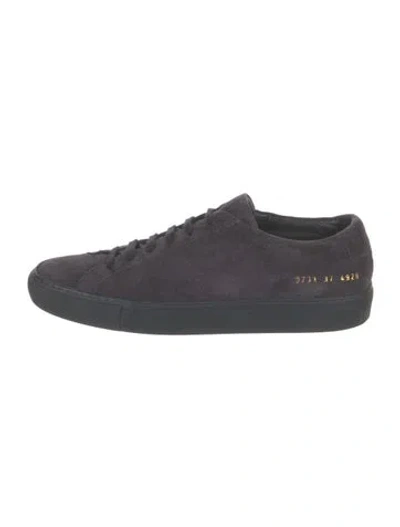 Pre-owned Common Projects Suede Sneakers In Blue