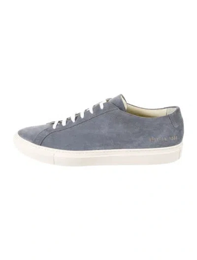 Pre-owned Common Projects Suede Sneakers In Blue