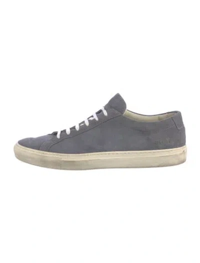 Pre-owned Common Projects Suede Sneakers In Blue