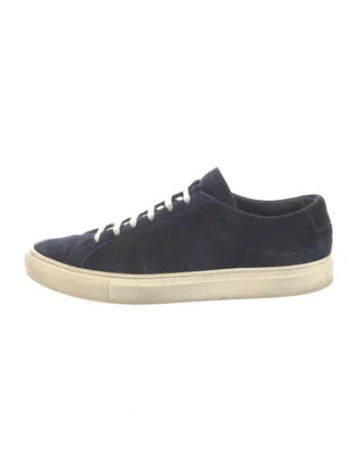 Pre-owned Common Projects Suede Sneakers In Blue