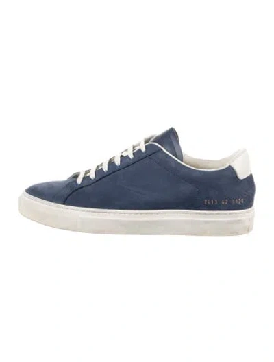 Pre-owned Common Projects Suede Sneakers In Blue