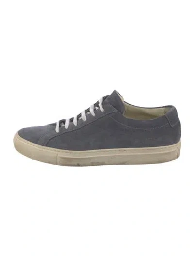 Pre-owned Common Projects Suede Sneakers In Blue