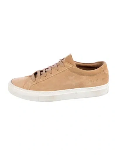 Pre-owned Common Projects Suede Sneakers In Brown