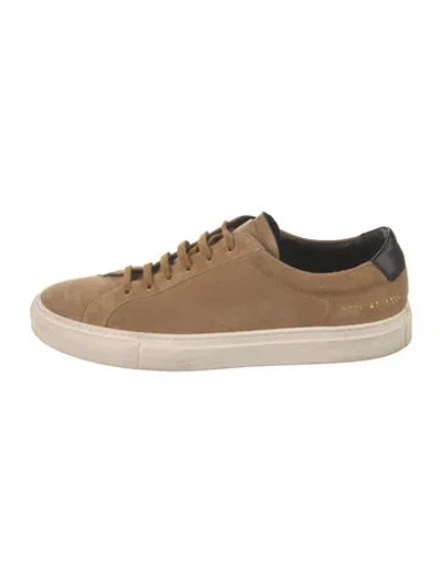 Pre-owned Common Projects Suede Sneakers In Brown