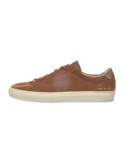 Pre-owned Common Projects Suede Sneakers In Brown