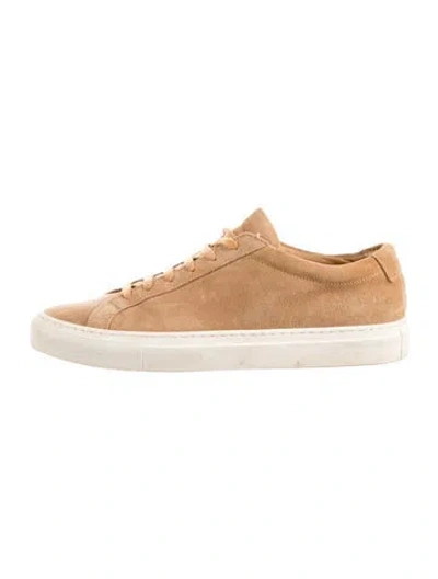 Pre-owned Common Projects Suede Sneakers In Brown