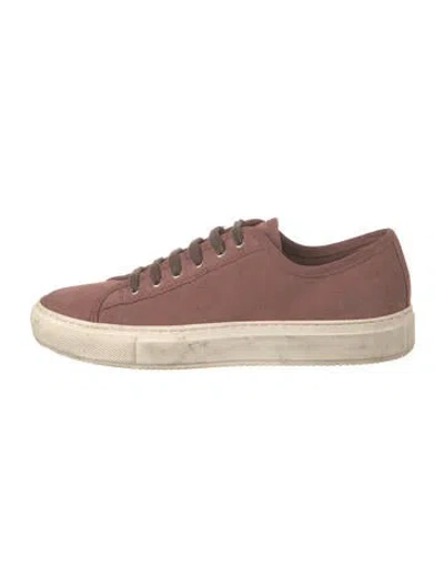 Pre-owned Common Projects Suede Sneakers In Burgundy