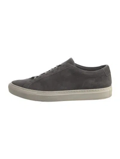 Pre-owned Common Projects Suede Sneakers In Gray