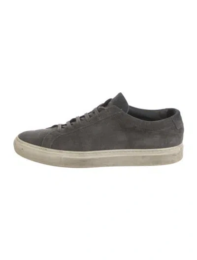 Pre-owned Common Projects Suede Sneakers In Gray