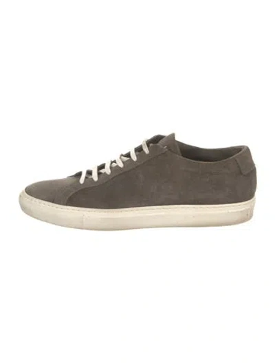 Pre-owned Common Projects Suede Sneakers In Gray