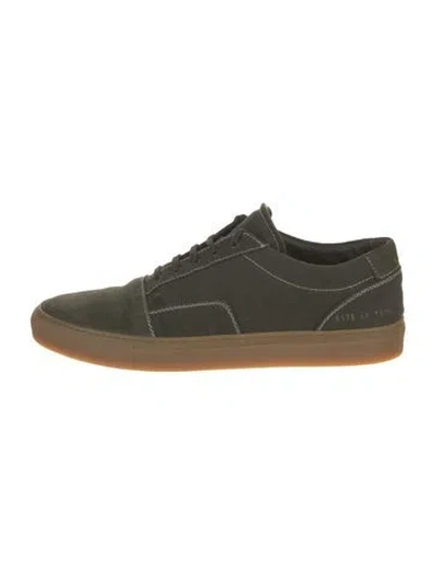 Pre-owned Common Projects Suede Sneakers In Green