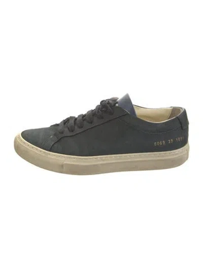 Pre-owned Common Projects Suede Sneakers In Green
