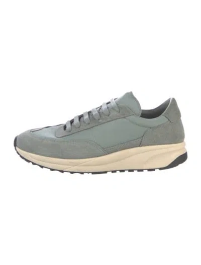 Pre-owned Common Projects Suede Sneakers In Green